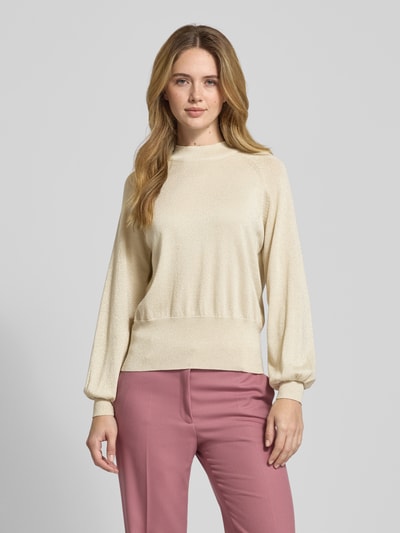 B.Young Gebreide pullover van viscosemix, model 'MOBBE' Zand - 4