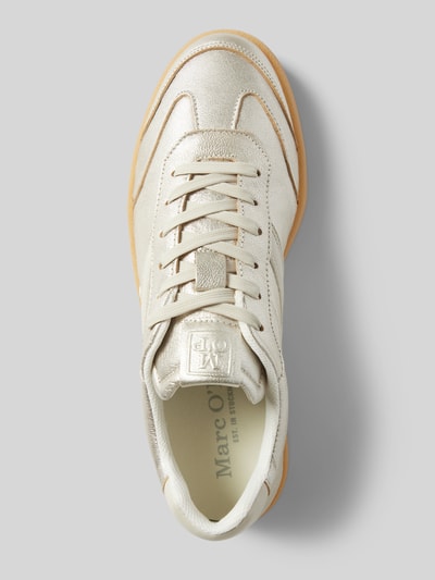 Marc O'Polo Low Top Sneaker mit Glattleder-Details Silber 3