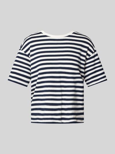 MSCH Copenhagen Bluzka z dzianiny z okrągłym dekoltem model ‘Kemba Bahara’ Granatowy 2