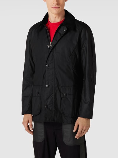 Barbour Parka woskowana z wykładanym kołnierzem model ‘ASHBY’ Czarny 4