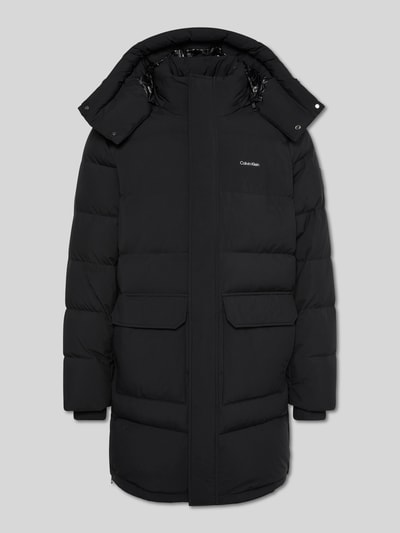 CK Calvin Klein kurtka pikowana o kroju regular fit z odpinanym kapturem Czarny 2