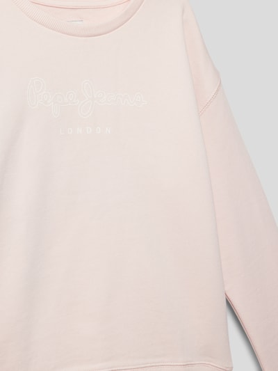 Pepe Jeans Bluza z nadrukiem z logo model ‘ROSE’ Jasnoróżowy 2