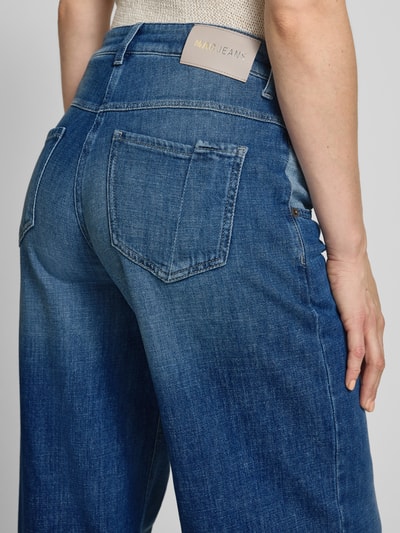 MAC Jeansy z szerokimi nogawkami i tunelem Ciemnoniebieski 3