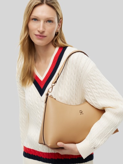 Tommy Hilfiger Henkeltasche in Leder-Optik Modell 'TH ICON SHOULDER BAG' Beige 1