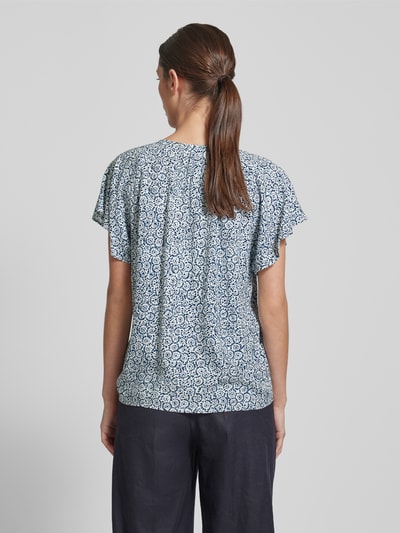 Zero Blusenshirt aus Viskose mit Allover-Muster Blau 5