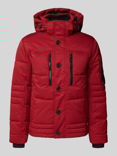 Tom Tailor Gewatteerd regular fit jack met afneembare capuchon Rood - 2