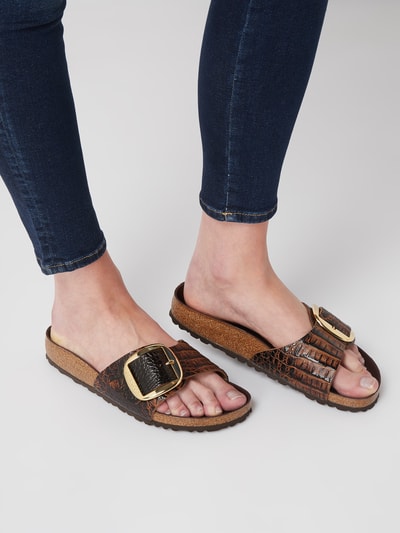 Birkenstock Sandały „Madrid” ze skóry nubukowej Ciemnobrązowy 3