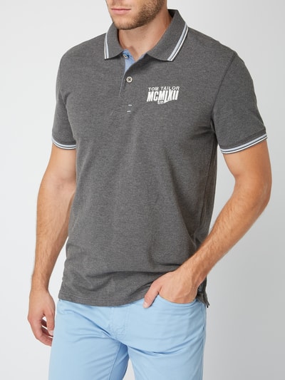 Tom Tailor Poloshirt mit Logo-Stickerei Anthrazit 3