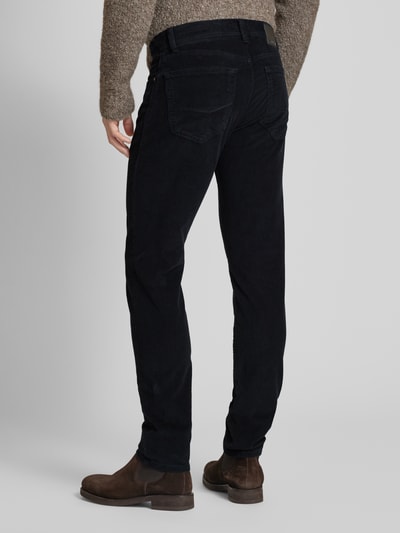 Pierre Cardin Tapered fit corduroy broek, model 'Lyon' Marineblauw - 5