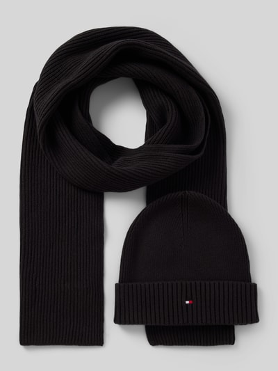 Tommy Hilfiger Beanie im Set mit Schal Black 1