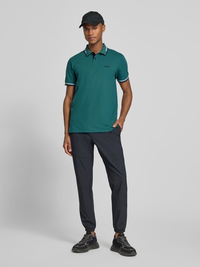BOSS Green Slim fit poloshirt van puur katoen model 'PAUL' Donkergroen - 1