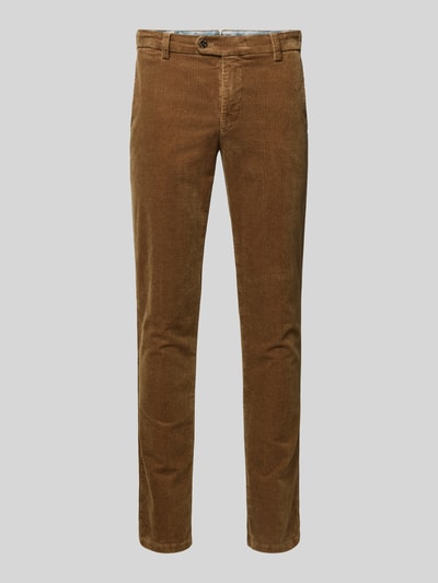 Mmx Slim fit corduroy broek met achterzakken, model 'Lupus' Lichtbruin - 2