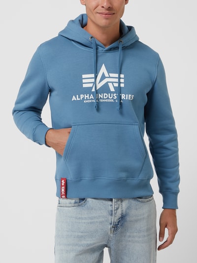 Alpha Industries Hoodie met labelprint Blauw - 4