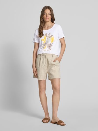 s.Oliver RED LABEL Regular Fit T-Shirt aus reiner Baumwolle Weiss 1