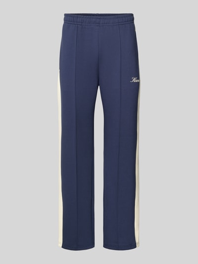 KARL KANI Sweatpants met lengtenaden en labelprint Donkerblauw - 2