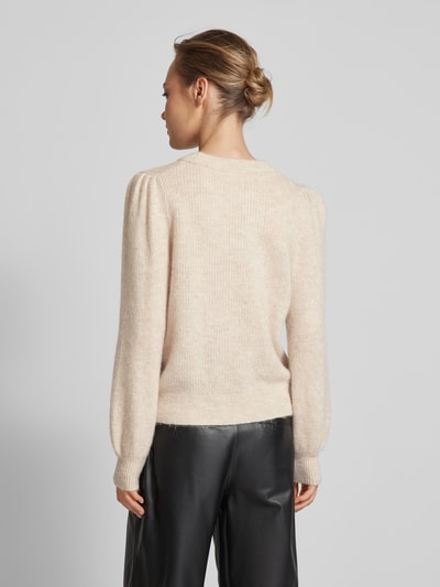 Selected Femme Gebreide pullover met ballonmouwen, model 'SLFLULU' Zand - 5