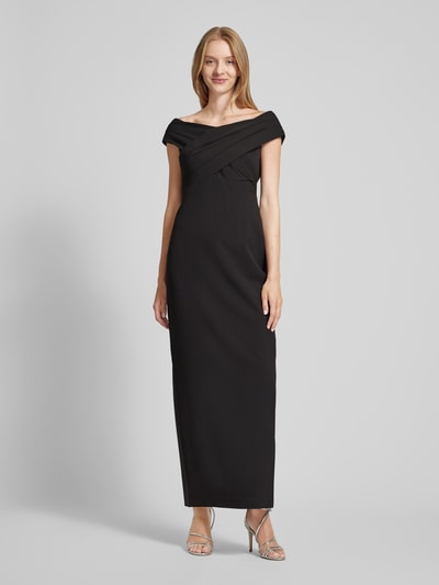 Lauren Ralph Lauren Off-Shoulder-Abendkleid mit Teilungsnaht Modell 'IRENE' Black 4