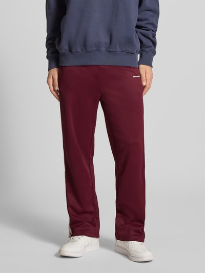 Pegador Wide fit trackpants met logo-applicatie, model 'Viro' Bordeaux - 4