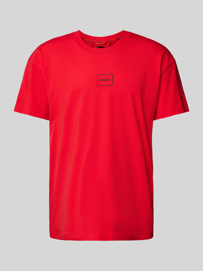 HUGO T-Shirt mit Label-Print Modell 'Laze' Rot 2