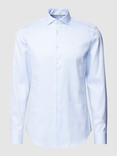 Jake*s Slim Fit Business-Hemd mit Streifenmuster Bleu 1