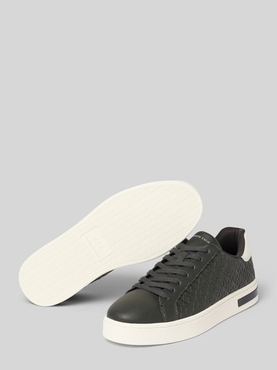 Armani Exchange sneakers met vetersluiting en logomotief Middenbruin - 4