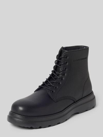 Armani Exchange Boots aus echtem Leder Modell 'LEA' Black 1