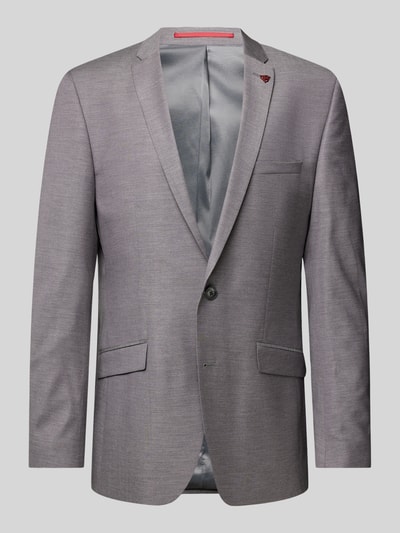 Roy Robson Slim Fit Sakko in Melange-Optik Silber 2