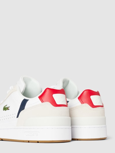 Lacoste Sneaker aus Leder mit Kontrastbesatz Weiss 2