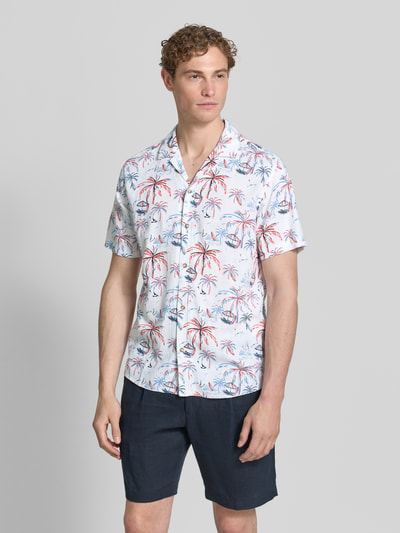 Tom Tailor Regular Fit Freizeithemd aus Viskose-Leinen-Mix Weiss 4