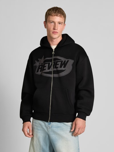 REVIEW Bluza rozpinana z nadrukiem z logo Czarny 4