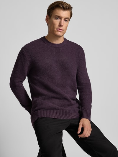 Strellson Regular fit gebreide pullover met wol, model 'BOSSE-R' Aubergine - 3
