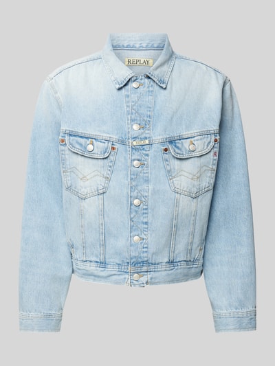 Replay Jeansjacke mit Kentkragen Jeansblau 2