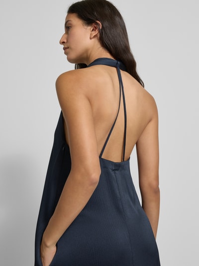 Samsøe Samsøe Midikleid mit V-Ausschnitt und Eingrifftaschen Marine 3