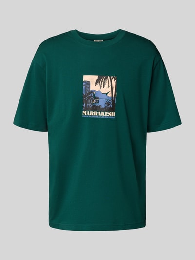 Only & Sons Relaxed Fit T-Shirt aus reiner Baumwolle Modell 'BEANE' Dunkelgruen 2