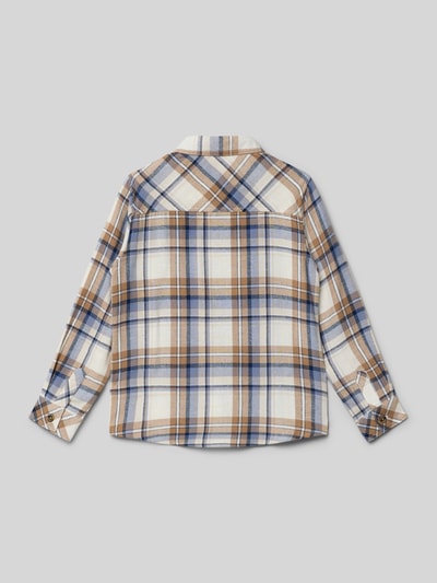 Steiff Koszula casualowa o kroju regular fit z detalem z logo Szaroniebieski 3