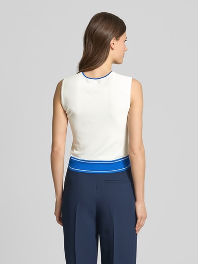 Marc Cain Top z imitacji dzianiny Złamany biały 5