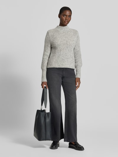 Lanius Regular Fit Pullover aus Alpaka-Mix und Woll-Anteil Hellgrau 1