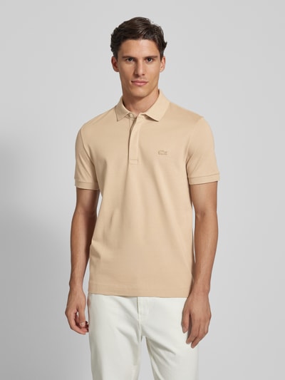 Lacoste Koszulka polo o kroju regular fit z naszywką logo model ‘CORE’ Beżowy 4