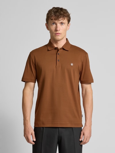 BOSS Koszulka polo o kroju Regular Fit z czystej bawełny Koniakowy 4