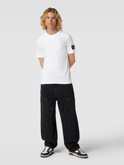 Calvin Klein Jeans T-Shirt mit Label-Patch Weiss 1