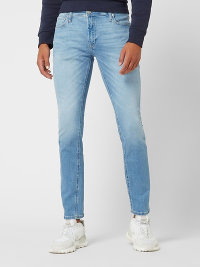 Jack & Jones Skinny Fit Jeans mit Stretch-Anteil Modell 'Liam' Hellblau 4