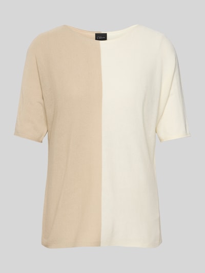 s.Oliver BLACK LABEL Relaxed fit gebreid shirt van pure viscose Zand - 2