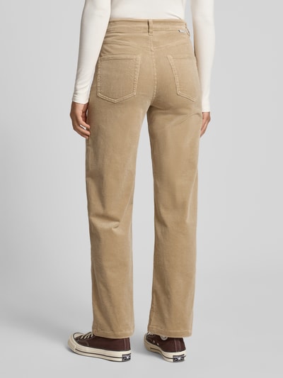Marc O'Polo Denim Spodnie sztruksowe z szerokimi nogawkami z mieszanki bawełny Beżowy 5