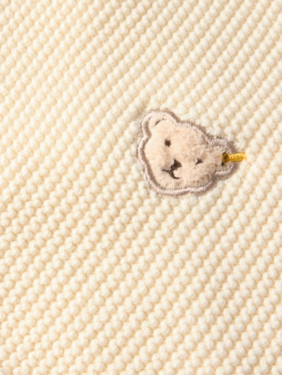 Steiff Loop-Schal mit Motiv-Stitching Offwhite 2