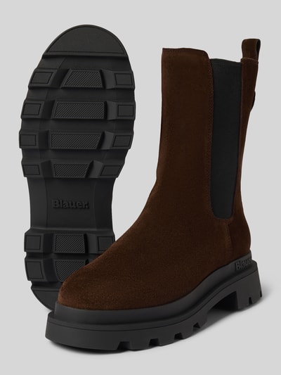 Blauer USA Stiefeletten mit profilierter Sohle Modell 'KIMMEL08' Dunkelbraun 4