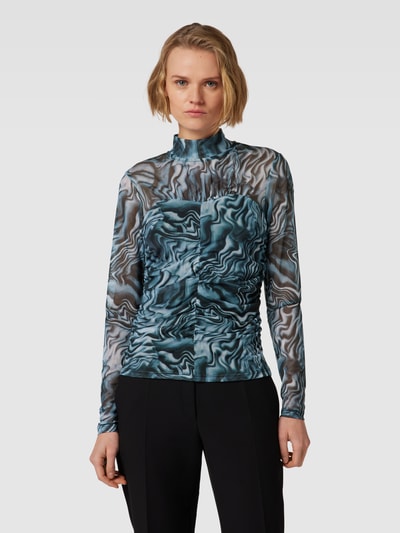 Gestuz Shirt met all-over print en motiefprint Lichtblauw - 4