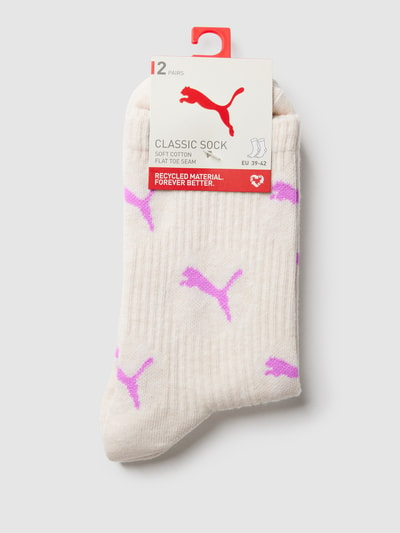 Puma Socken mit Label-Details im 2er-Pack Modell 'CAT LOGO SOCK' Sand 3