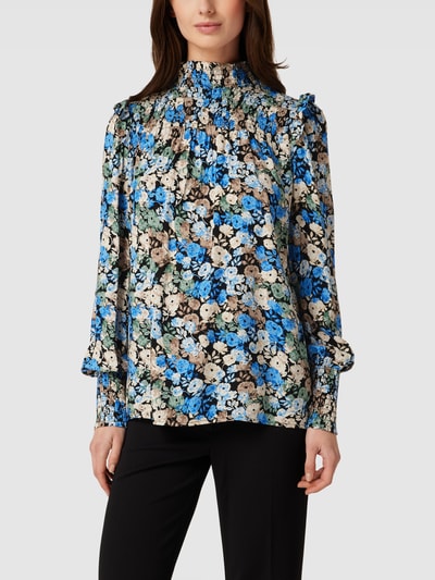 Soyaconcept Blouseshirt met bloemenmotief, model 'Joleen' Koningsblauw - 4