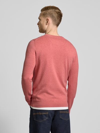 s.Oliver RED LABEL Regular fit gebreide pullover van zuiver katoen Lichtrood - 5