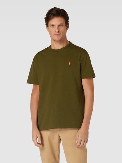 Polo Ralph Lauren Classic fit T-shirt met labelstitching Groen - 4